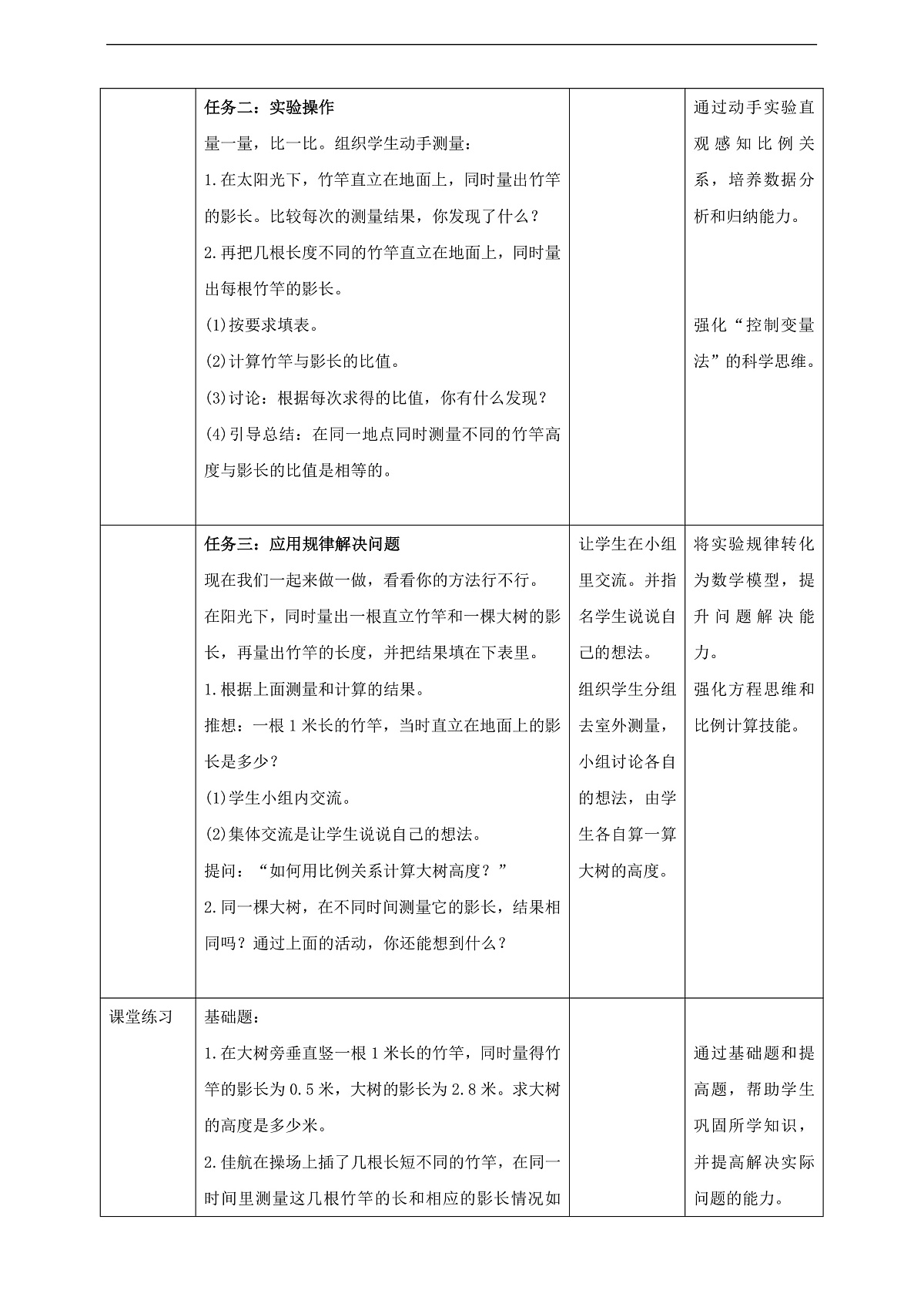 【任务型备课】苏教版六年级下册-6.4 大树有多高（教学设计）第2页