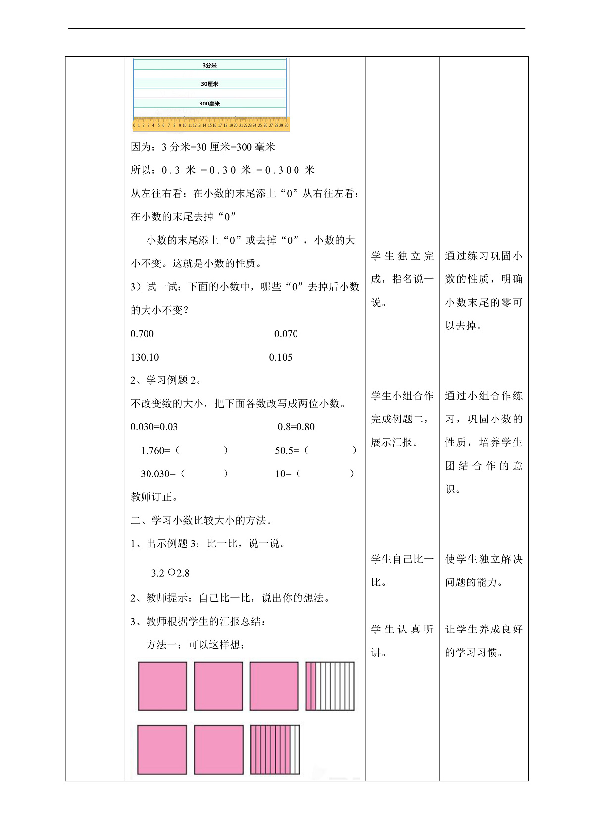 【任务型备课】西师大版四年级下册-5.2 小数的性质（教案）第3页