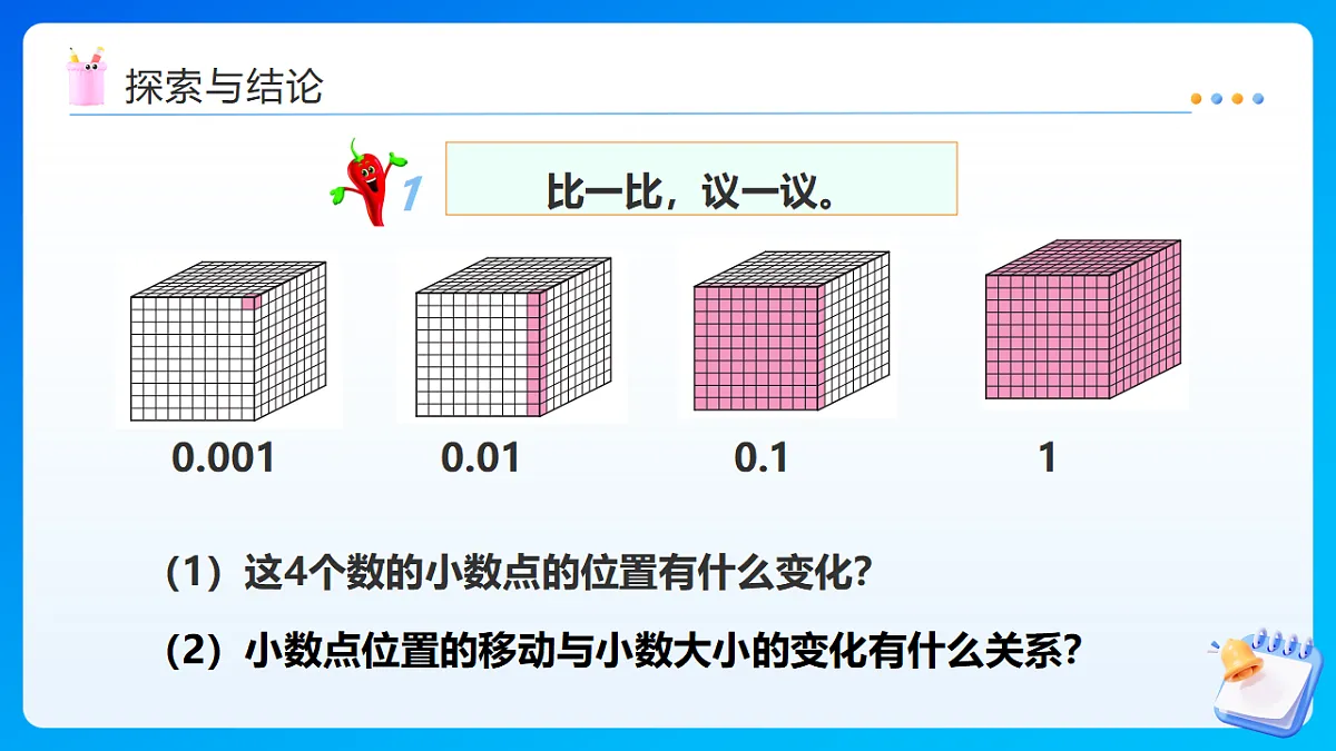 【任务型备课】西师大版四年级下册-5.3 小数点位置移动引起小数大小的变化（课件）第7页