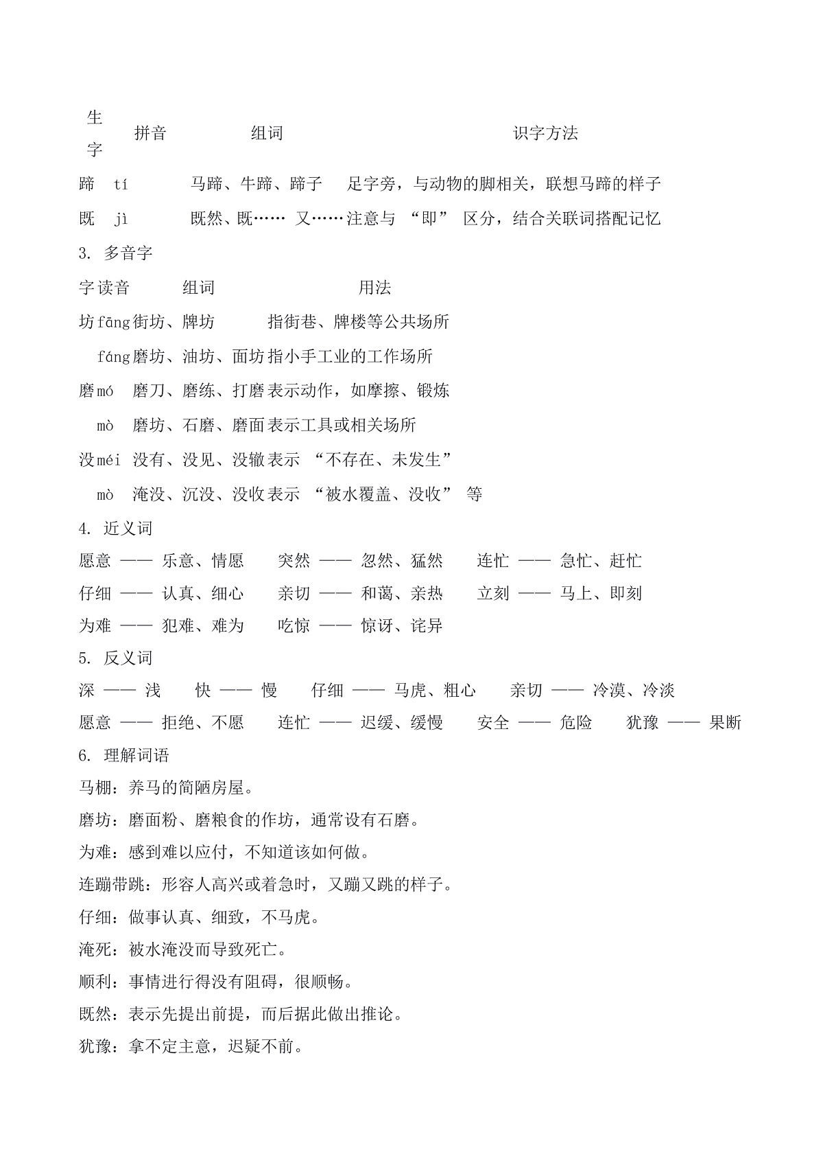 【任务型备课】统编版二年级语文下册-13. 小马过河（知识清单）第2页