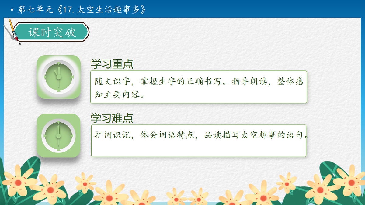 【任务型备课】统编版二年级语文下册-17. 太空生活趣事多 第1课时（课件）第5页