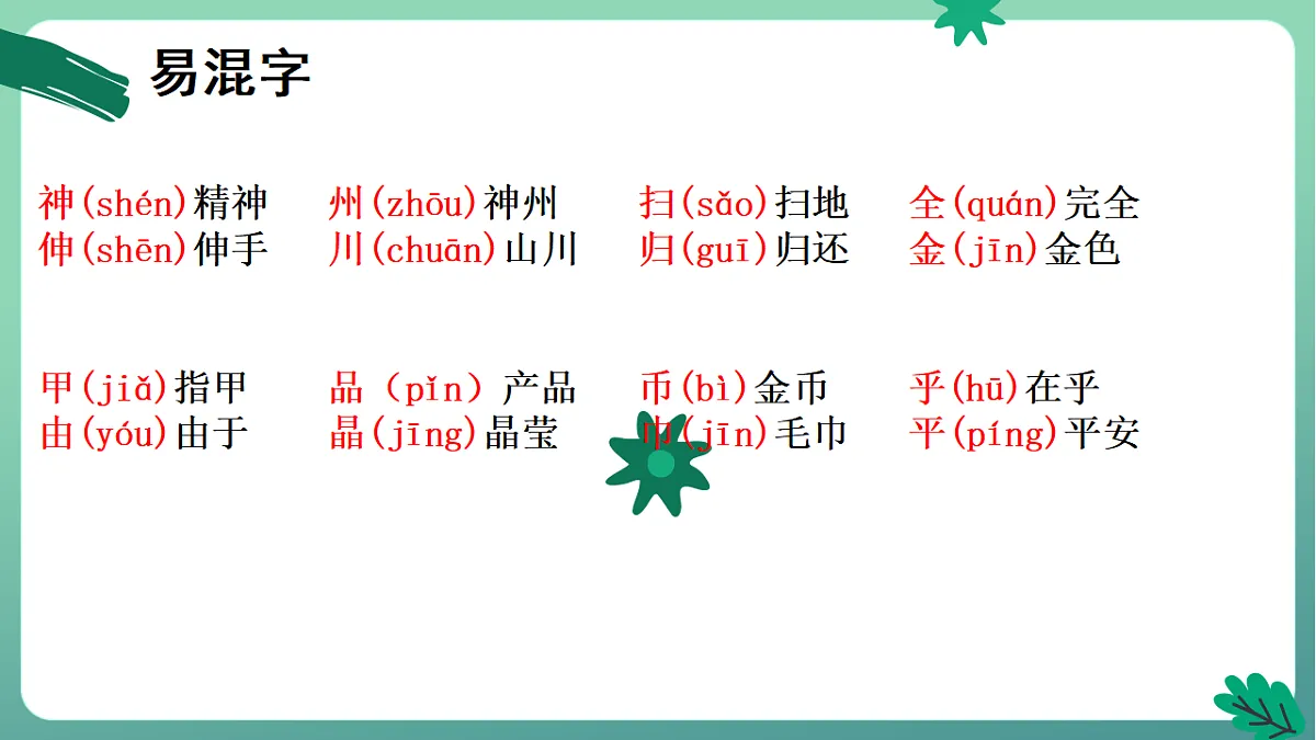 2026春部编版语文二年级下册第三单元复习课件PPT第6页