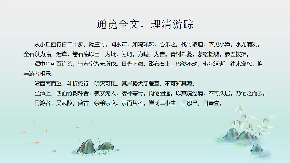 人教统编版初中语文八年级下册（2024）10 小石潭记 课件第2页