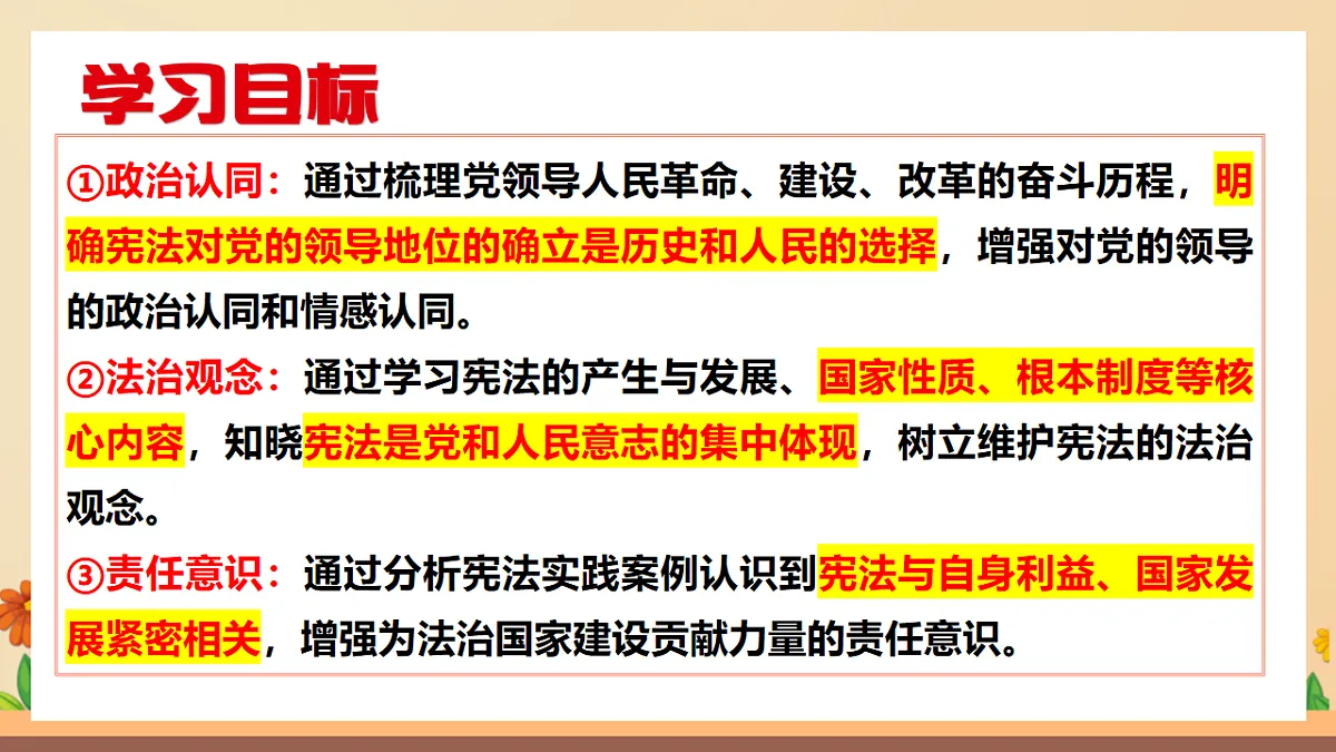 统编版2024初中道法八下1-1《党领导人民制定宪法》教学课件第3页