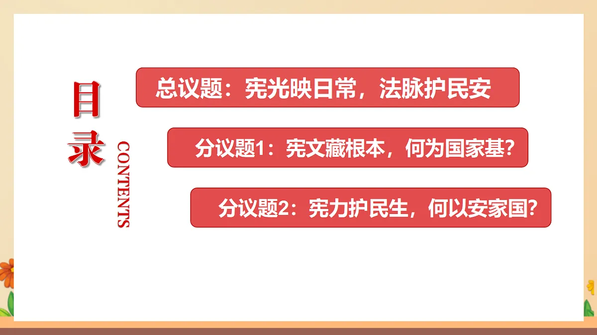 统编版2024初中道法八下1-2《宪法的内容和作用》教学课件第6页