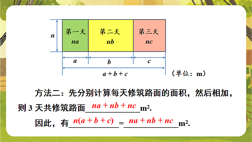 8.2.2单项式与多项式相乘--沪科版（新教材）数学七年级下册培优备课课件第4页