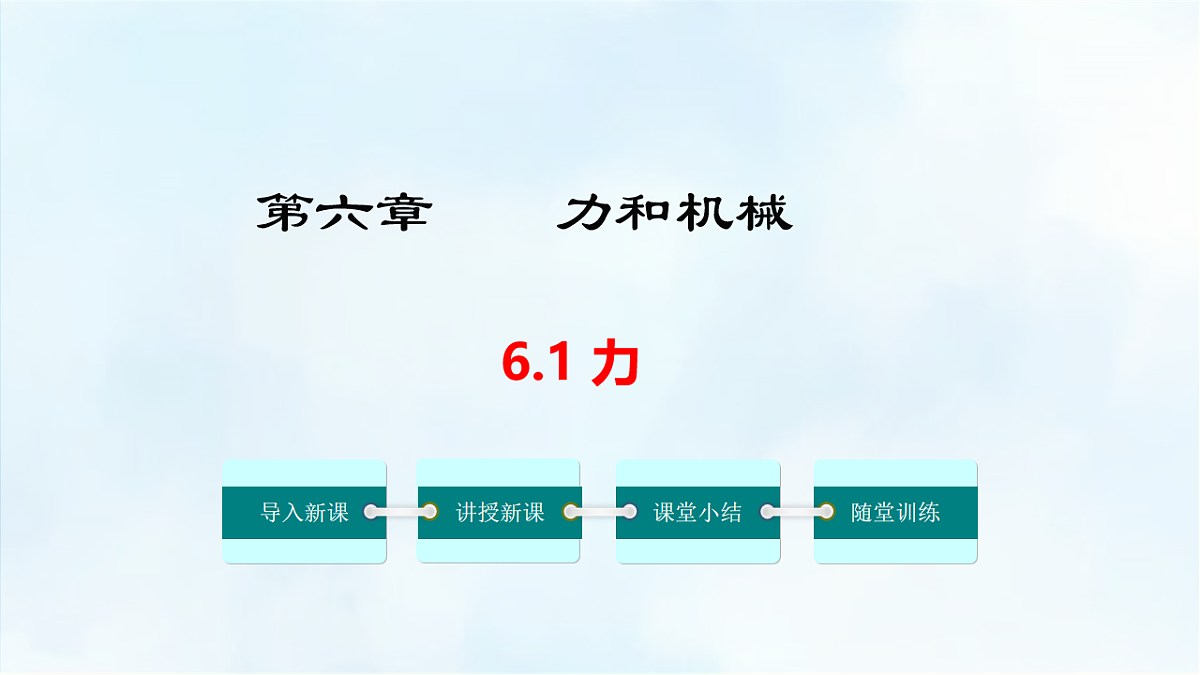 沪粤版八年级物理下册教学课件《6.1 力》第1页