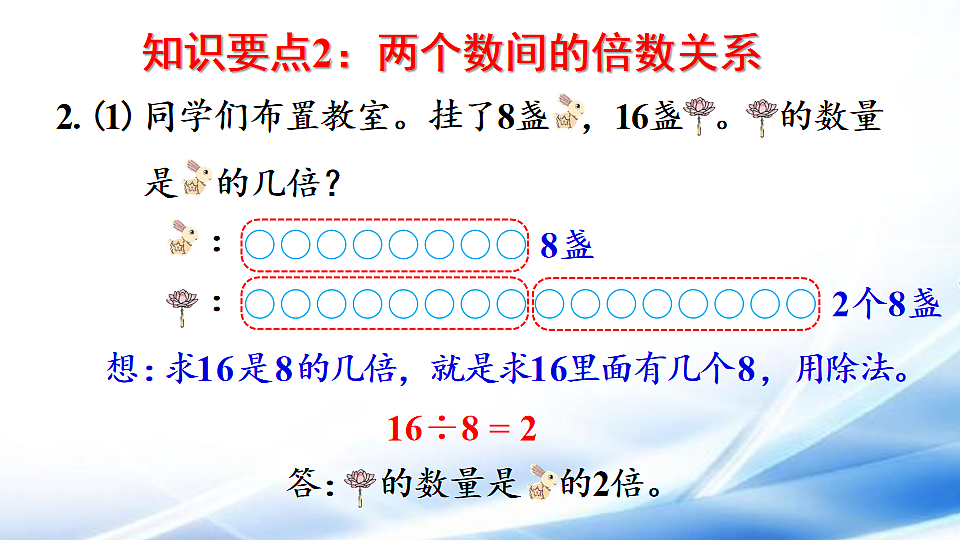 人教版二年级数学下册第2单元第8课时  整理和复习课件第7页
