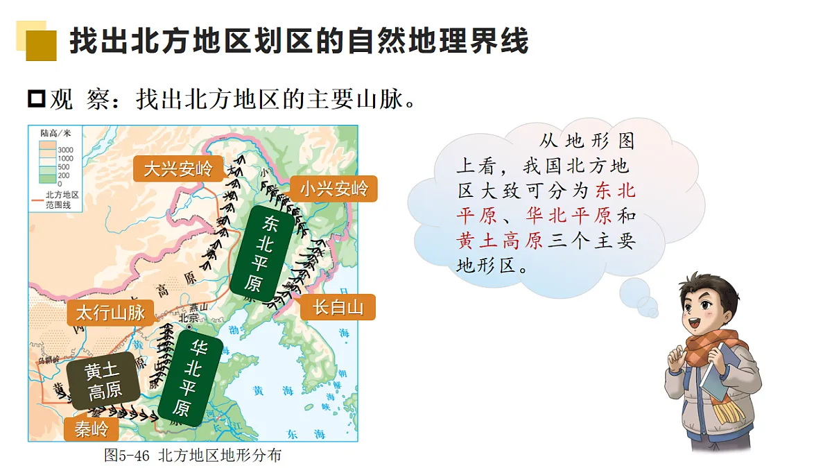 第五章探究与实践【课件】认识自然地理界线在地理分区中的意义—— 2026年新教材湘教版初二地理下册第6页