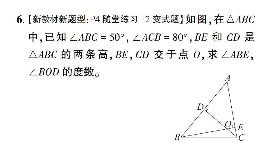 初中数学新北师大版八年级下册第一章1第一课时 三角形内角和定理与全等三角形课后作业课件（2026春）（放映显示答案）第7页