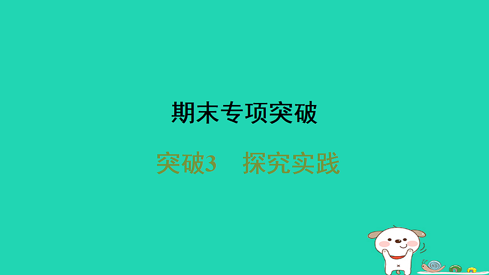 2025八年级生物上册期末专项突破3探究实践课件冀少版（含答案）第1页