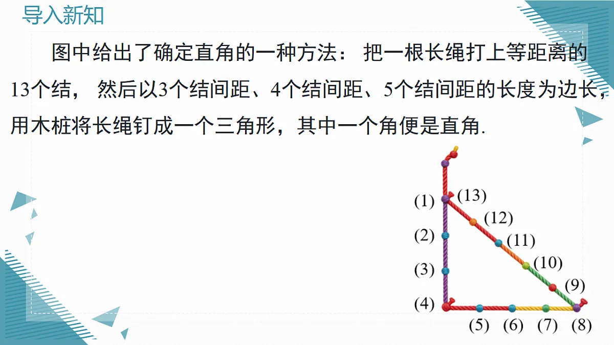 2026学年新人教版初中数学八年级下册20.2勾股定理的逆定理及其应用（1）课件第3页