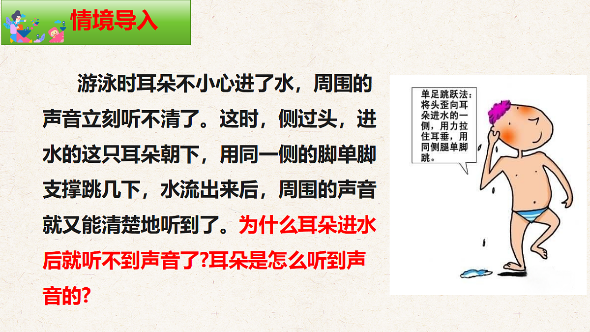 冀少版七年级生物下册教学课件《5.3.2  感觉的形成（二、听觉）》第2页