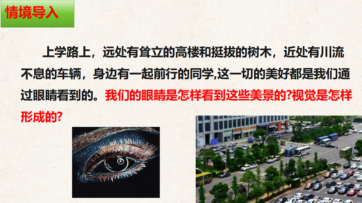 冀少版七年级生物下册教学课件《5.3.1  感觉的形成（一、视觉）》第2页