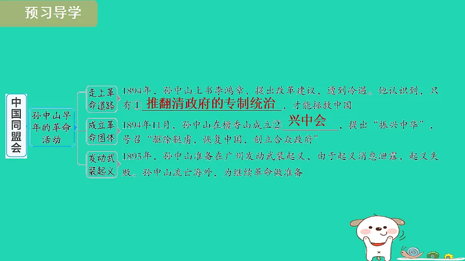 安徽省2025八年级历史上册第三单元资产阶级民主革命与中华民国的建立第八课中国同盟会课件新人教版（含答案）第3页