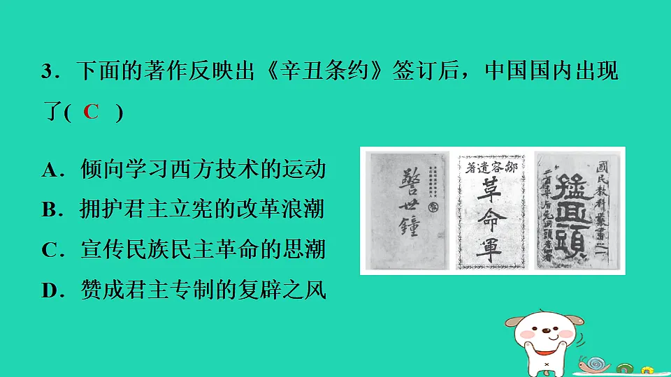 安徽省2025八年级历史上册第三单元资产阶级民主革命与中华民国的建立第八课中国同盟会课件新人教版（含答案）第8页