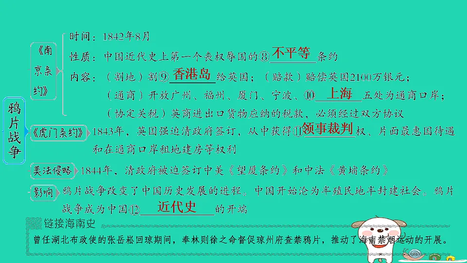 海南省2025八年级历史上册第一单元中国开始沦为半殖民地半封建社会第一课　鸦片战争课件新人教版（含答案）第5页