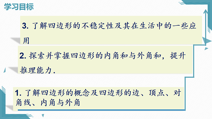 2026学年新人教版初中数学八年级下册21.1.1 四边形及其内角和课件第2页