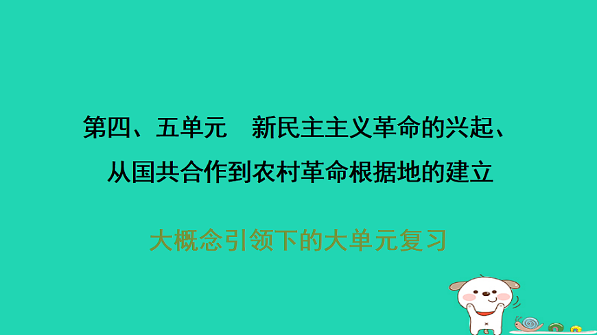 海南省2025八年级历史上册第四五单元单元复习课件新人教版（含答案）第1页