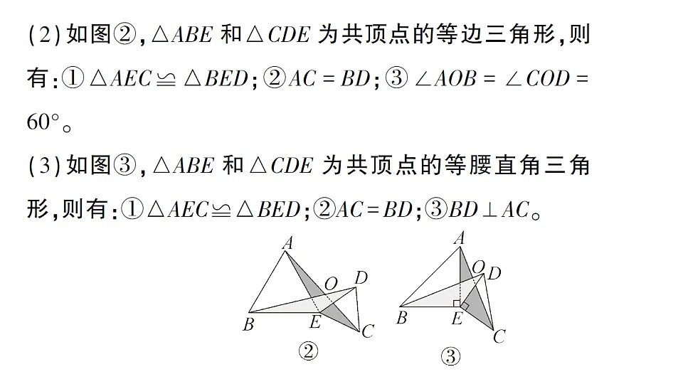 初中数学新北师大版八年级下册第三章专题十一 旋转中的几何模型课后作业课件（2026春）（放映显示答案）第3页