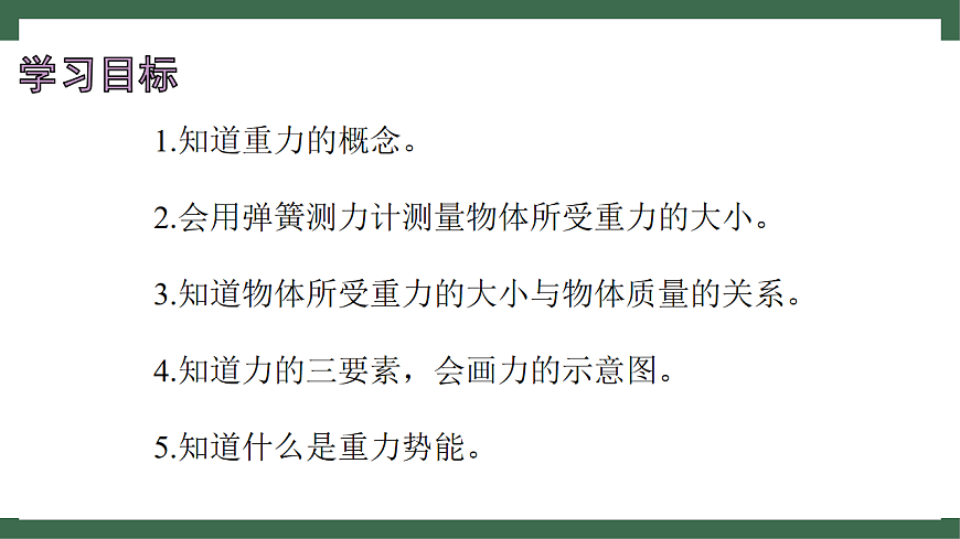 苏科版（2024）物理八年级下册 7.2 重力 力的示意图 （课件）第3页