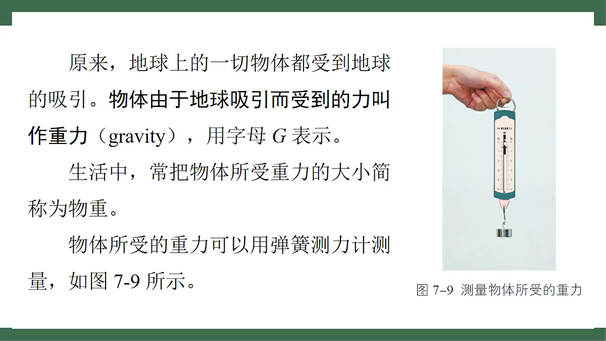 苏科版（2024）物理八年级下册 7.2 重力 力的示意图 （课件）第6页
