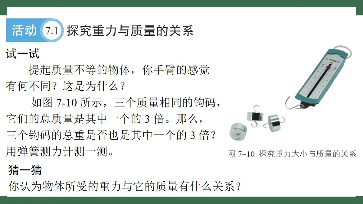 苏科版（2024）物理八年级下册 7.2 重力 力的示意图 （课件）第7页