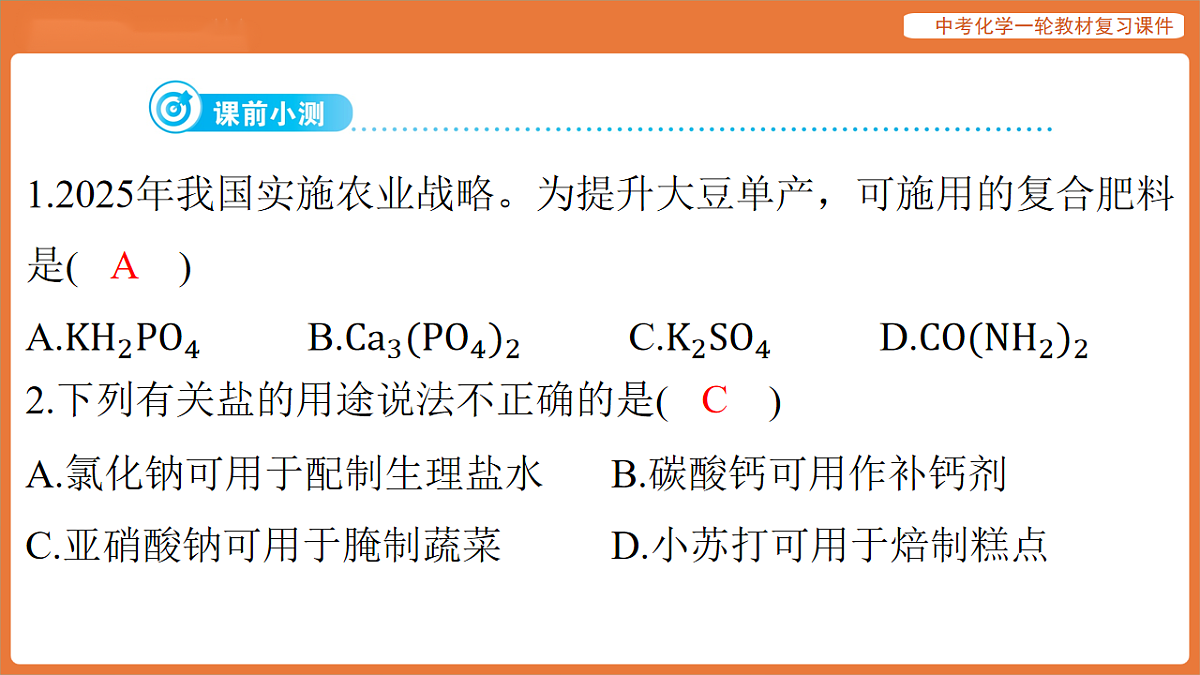 学习主题三 物质的性质与应用-第十五讲 常见的盐-课件 2026年中考化学一轮复习第3页