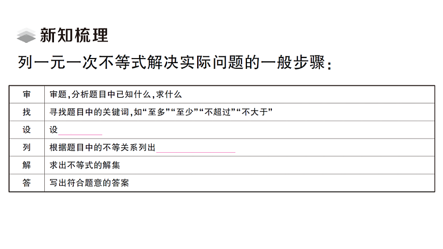 初中数学新北师大版八年级下册第二章2第二课时 一元一次不等式的应用课堂作业课件（2026春）（放映显示答案）第2页