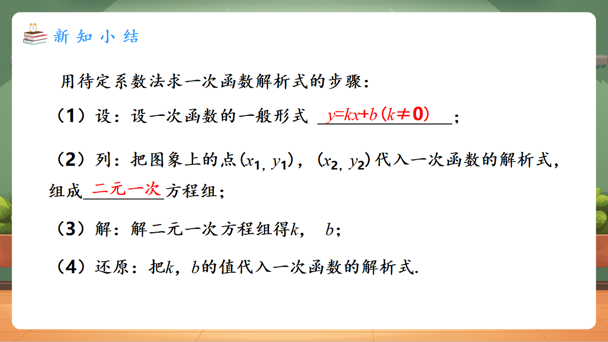 23.2.3 待定系数法求一次函数解析式 教学课件第7页