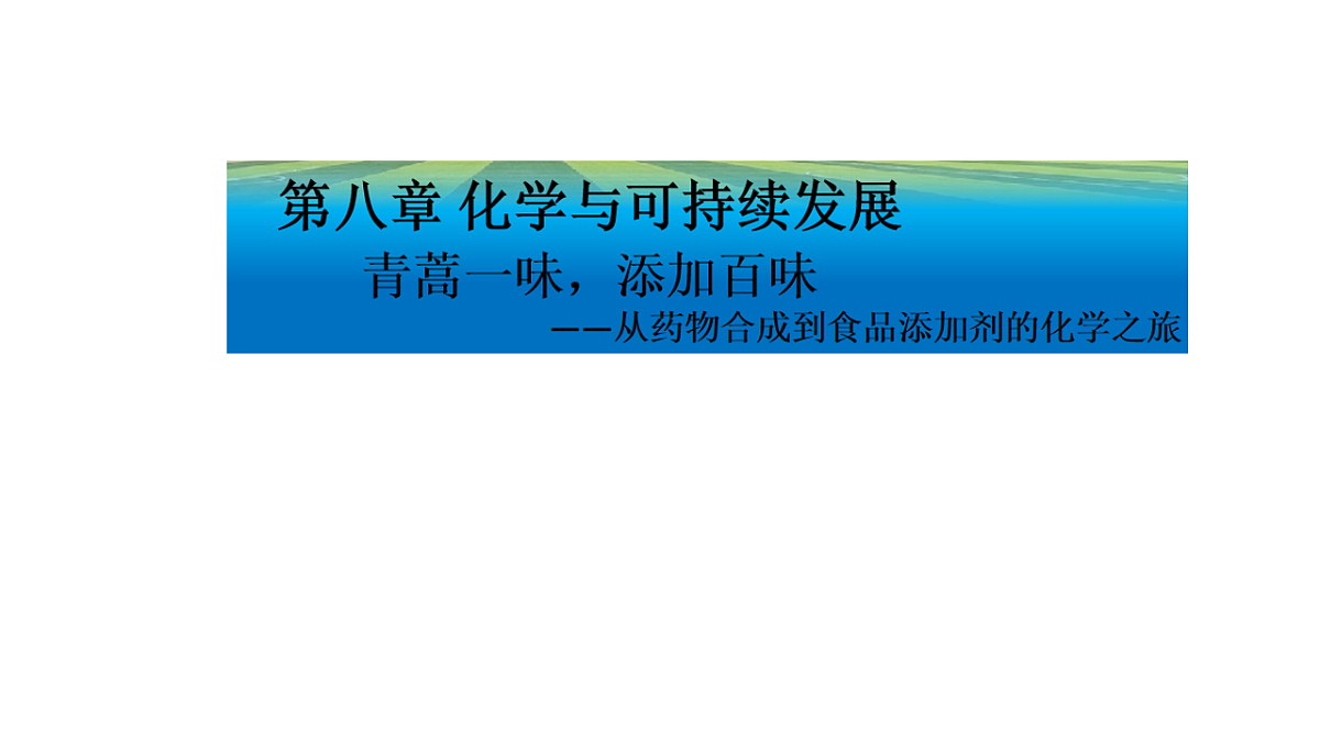 2025-2026学年高一下学期化学人教版必修第二册课件8.2.2化学品的合理使用第2课时第1页