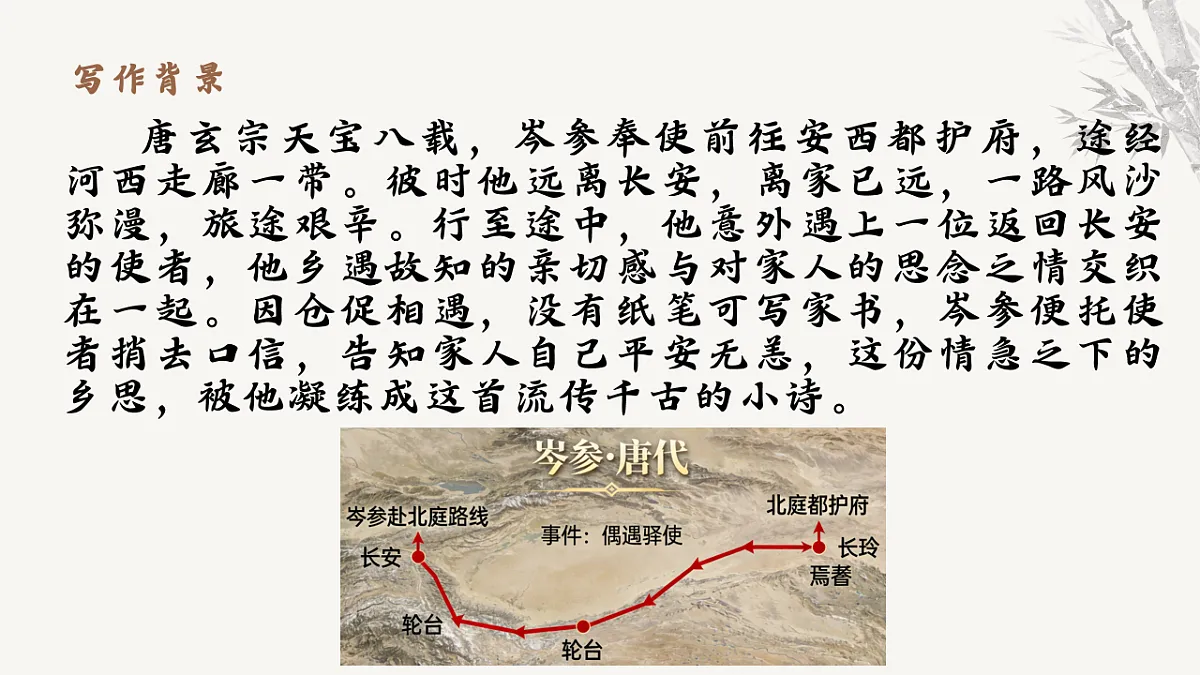 第三单元课外古诗词诵读《逢入京使》教学课件2025-2026学年统编版语文七年级下册第5页