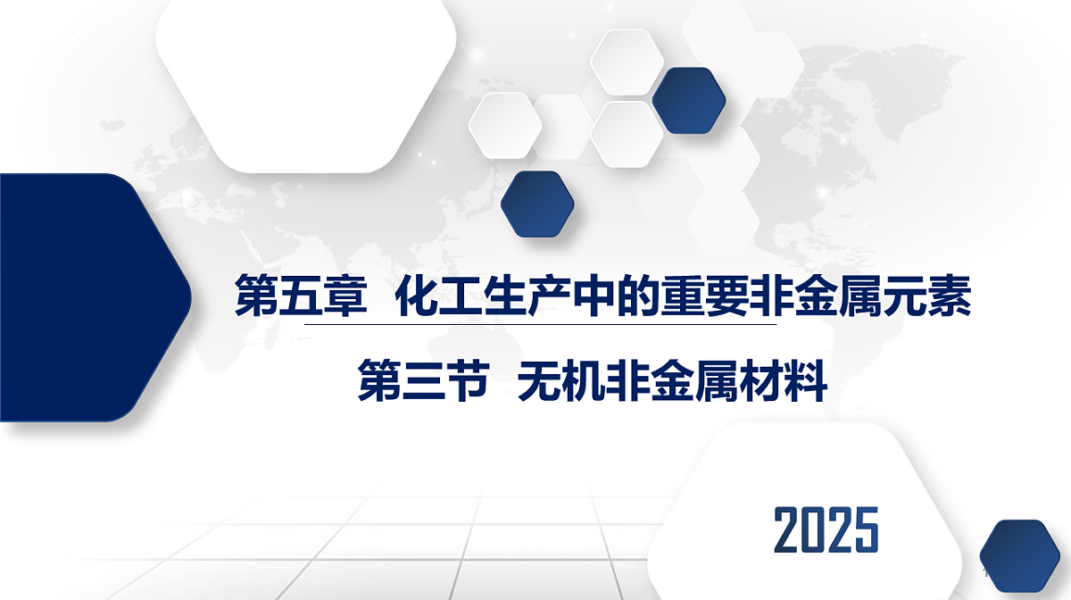 2025-2026学年高一下学期化学人教版必修第二册课件5.3无机非金属材料第1页