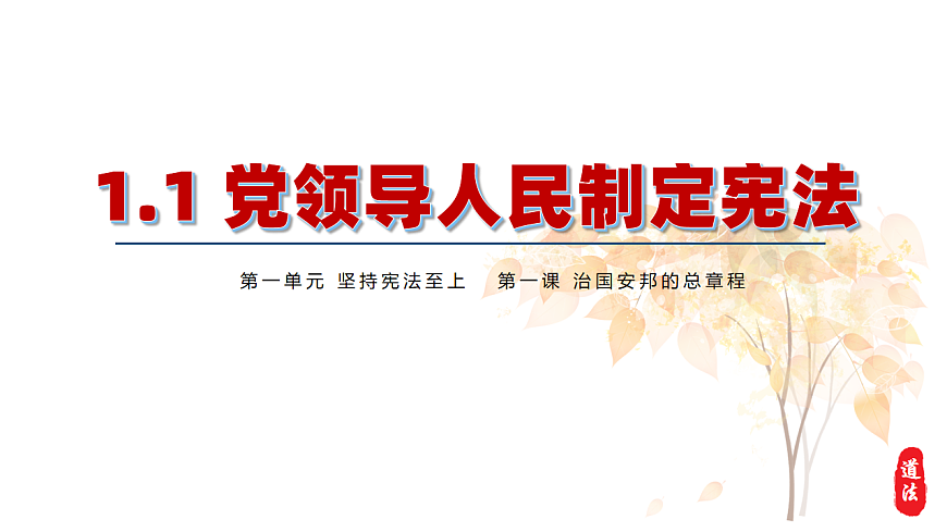 1.1 党领导人民制定宪法 课件 2025-2026学年统编版八年级道德与法治下册第2页