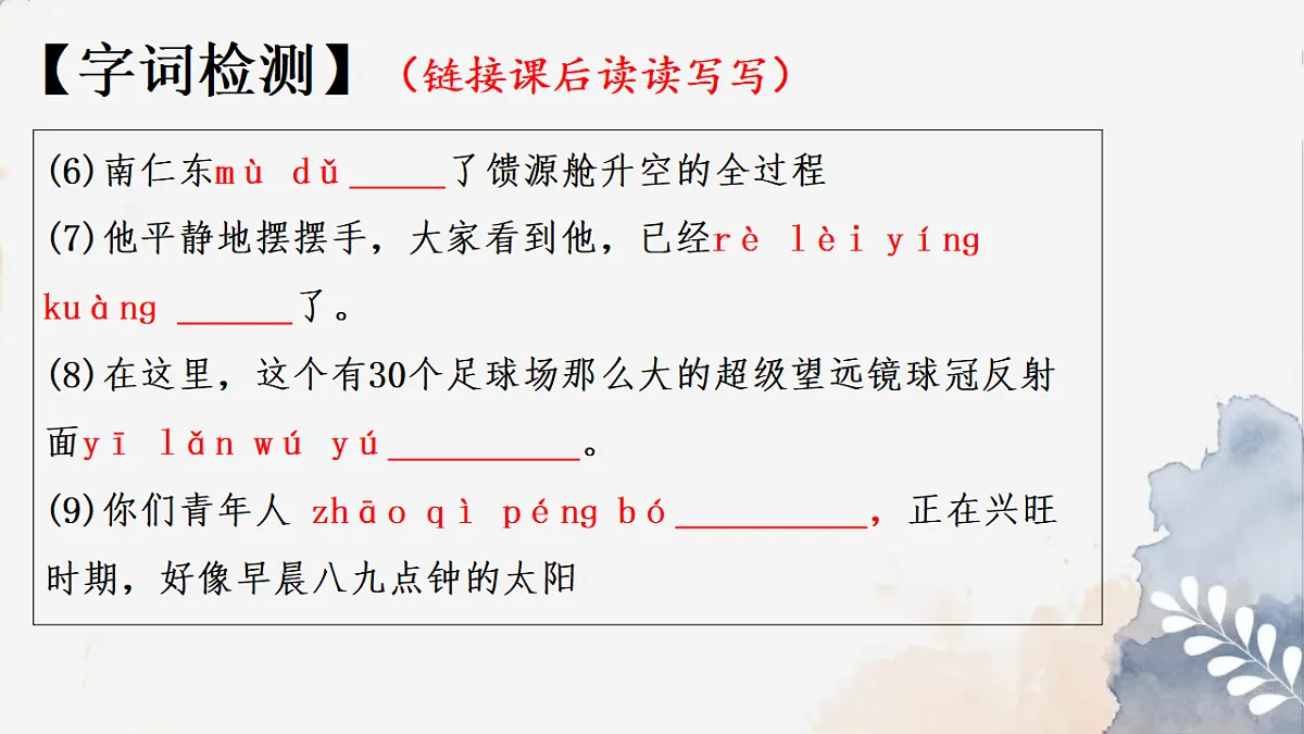 部编版八年级上册语文 9 《天上有颗南仁东星 》PPT课件第6页