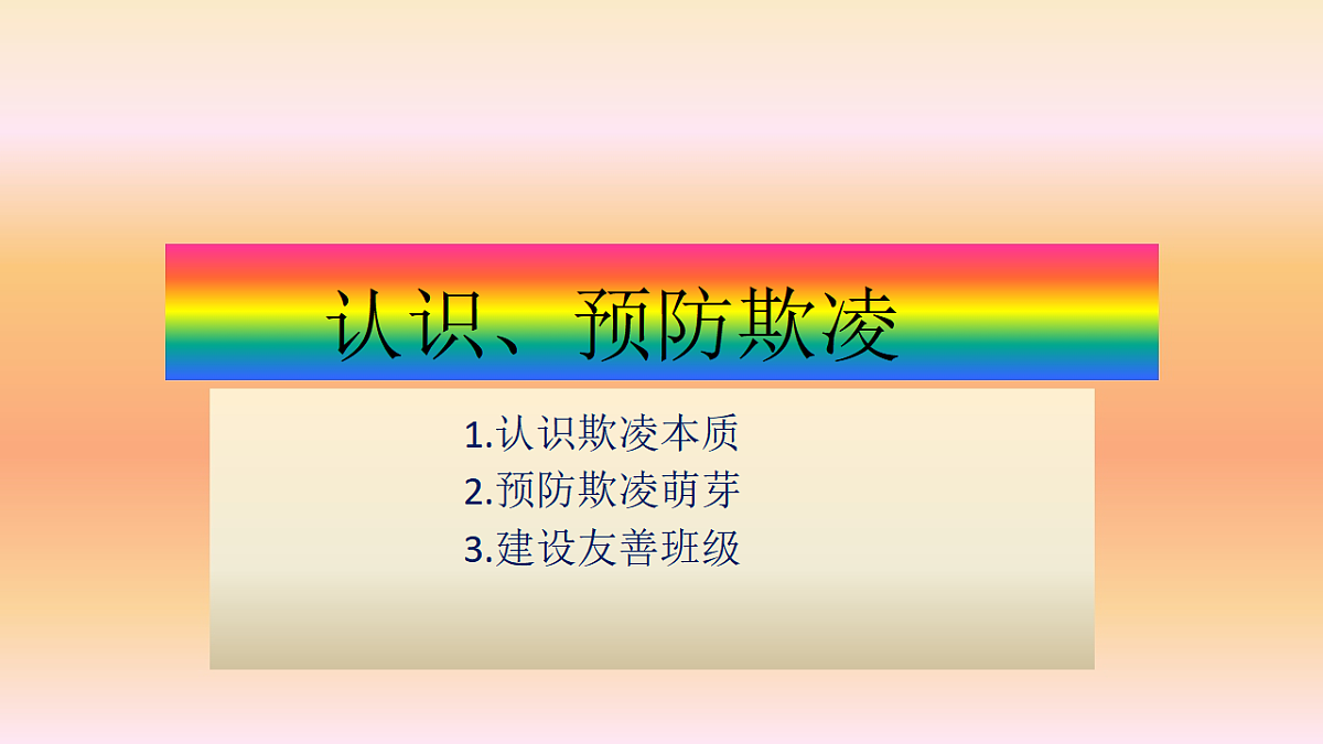 认识预防学生欺凌 -2025-2026学年中学校园安全主题班会课件第1页