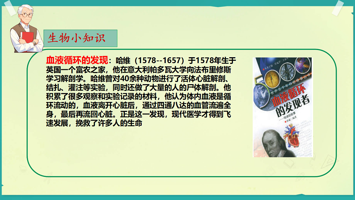 初中 生物 济南版（2024） 八年级上册5.3.3 血液循环是物质运输的途径 课件第5页