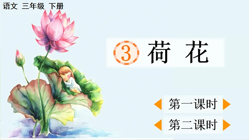 【核心素养】部编版小学语文三年级下册 3荷花 课件第1页