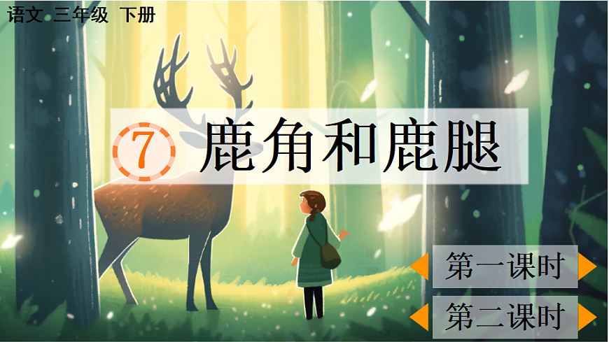 【核心素养】部编版小学语文三年级下册  7鹿角和鹿腿 课件第1页
