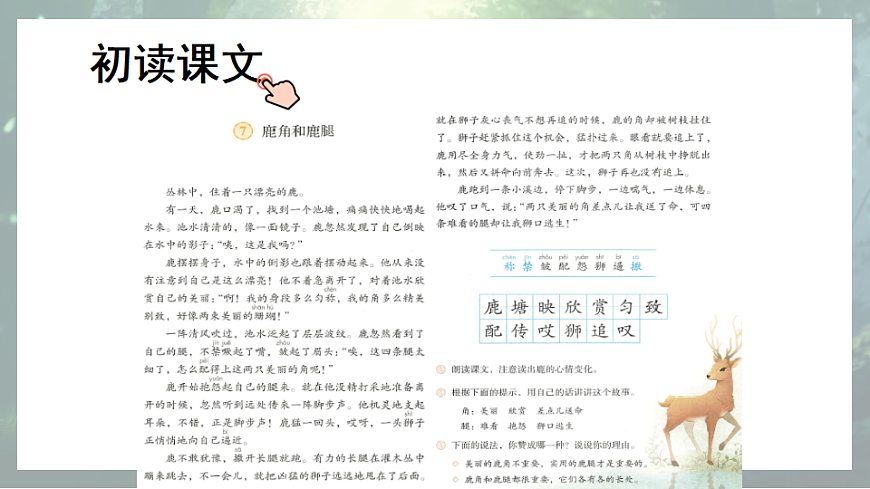 【核心素养】部编版小学语文三年级下册  7鹿角和鹿腿 课件第4页