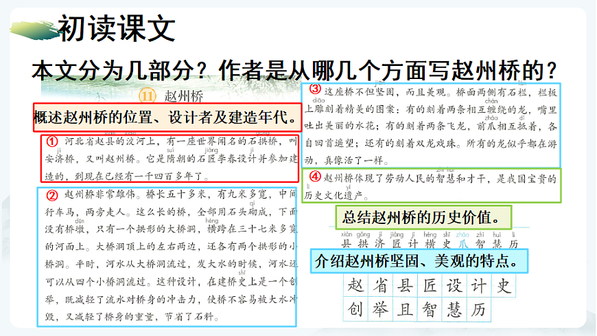 【核心素养】部编版小学语文三年级下册  14 赵州桥  课件第6页