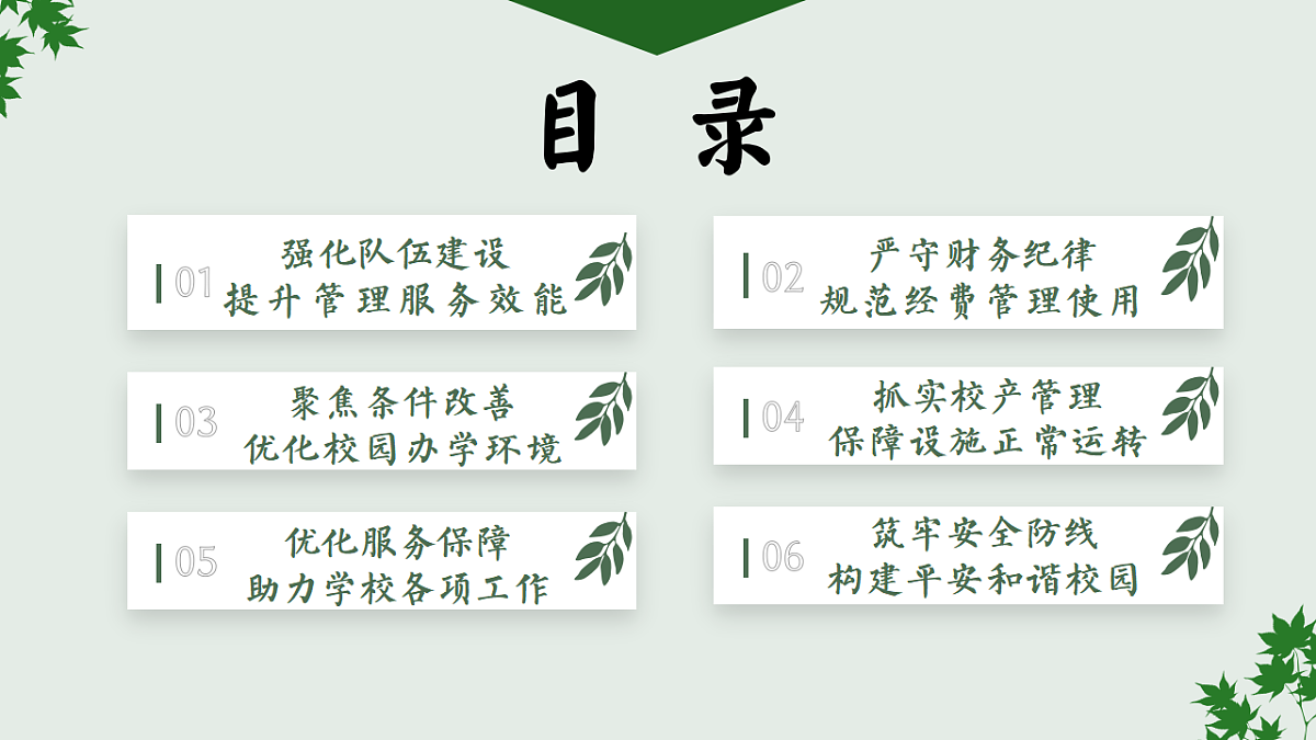 2025-2026年秋季第一学期学校总务或后勤工作总结：实干笃行固根基，精准服务启新篇【课件】第2页