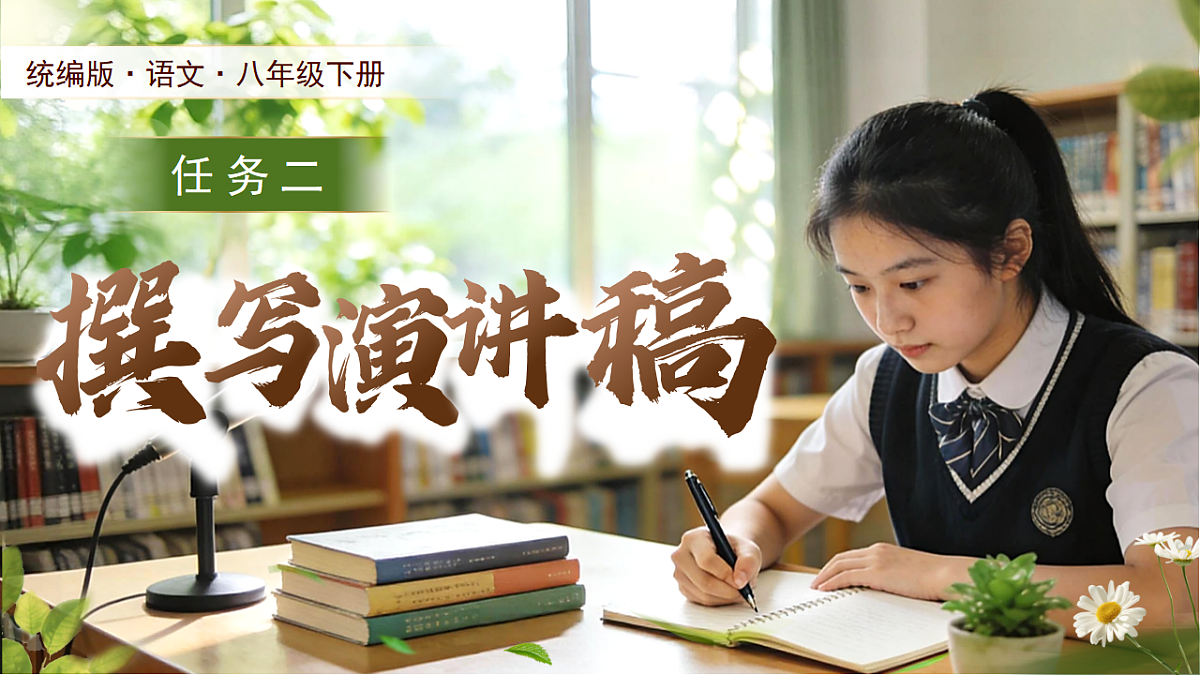 第四单元 任务二 撰写演讲稿  课件    2025-2026学年统编版语文八年级下册第2页