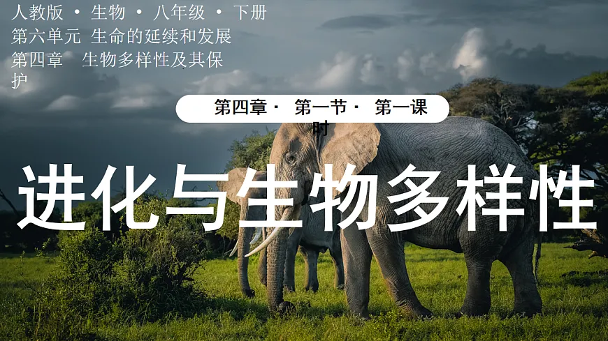4.1.1 进化与生物多样性 课件 2025-2026学年人教版生物八年级下册第1页