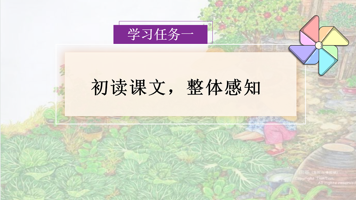 部编版小学语文五年级下册第一单元第2课《祖父的园子》第一课时第5页
