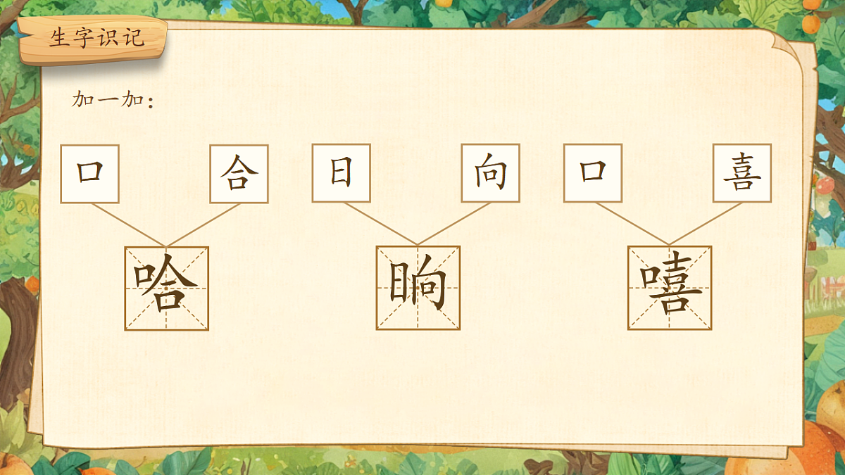 统编版二年级语文下册【教学课件】阅读12.《画杨桃》第6页