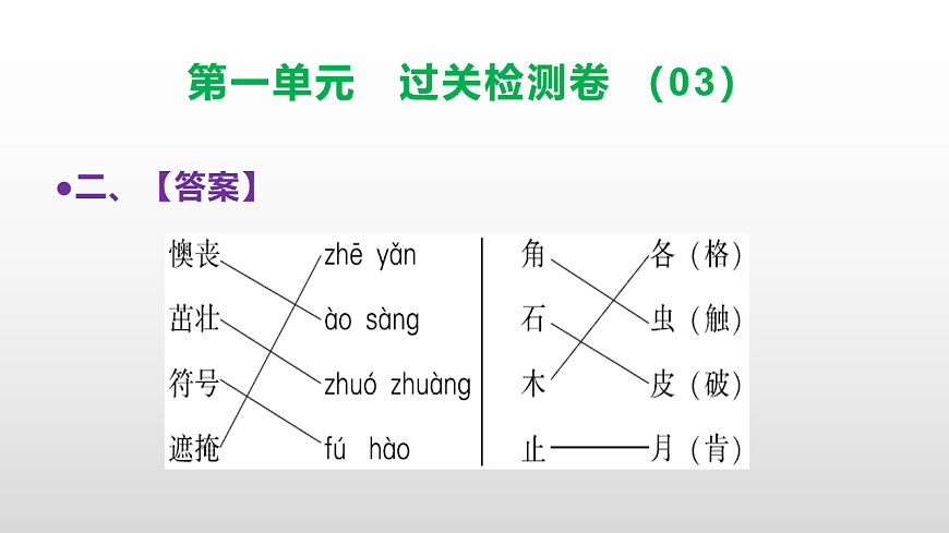 （新）部编版二年级语文下册第一单元过关检测卷（03）PPT（参考答案课件）第3页