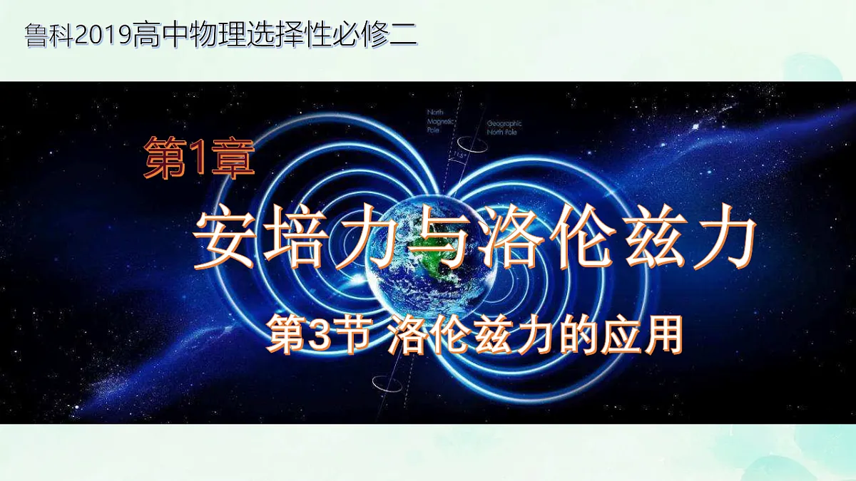1.3 洛伦兹力的应用 课件 2025-2026学年高二下学期物理鲁科版选择性必修第二册第1页