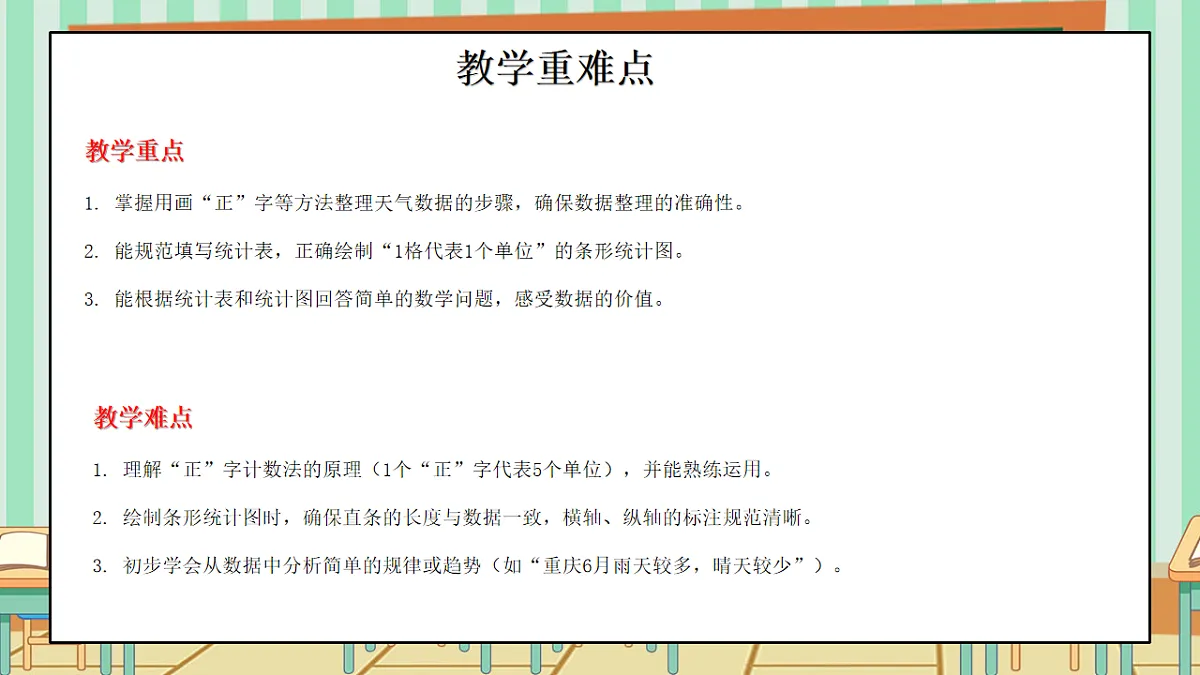 西师版小学三年级下册数学第五单元（数据的收集与整理）5.2《统计天气状况》课件第3页