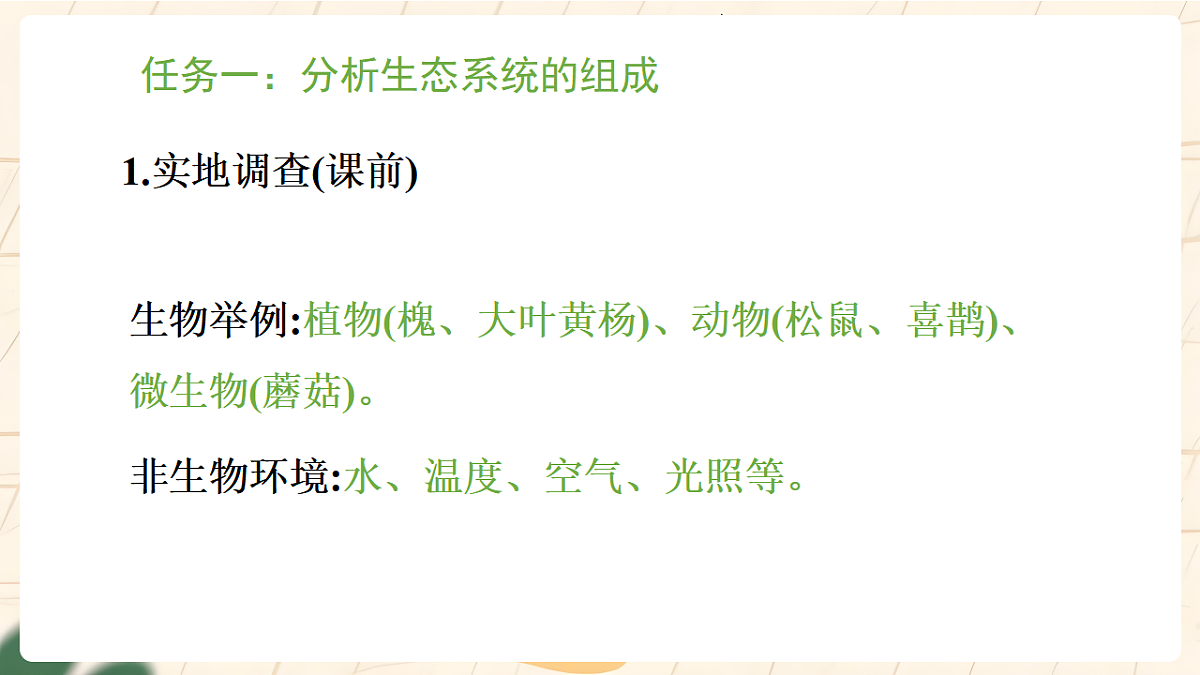 冀少版（2024）生物八年级下册 7.1.3 生态系统的组成和类型 （课件）第3页